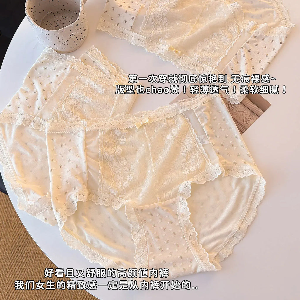 Girls' comfortable underwear cotton inseam mid-waist briefs for women