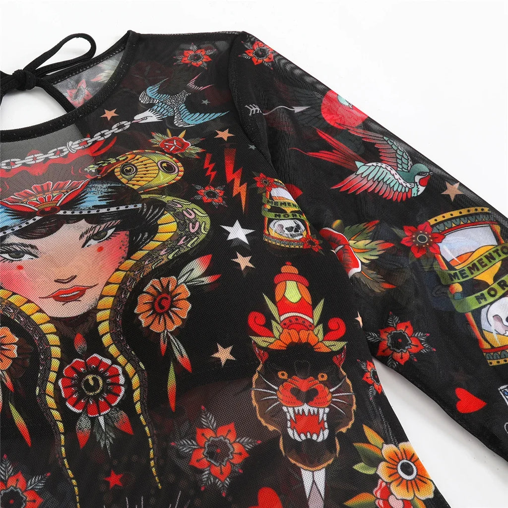 S - XXL 3PCS New Printed Long Sleeve With Pants Sarong Women Swimwear One Piece Swimsuit Female Bather Bathing Suit Swim K7180