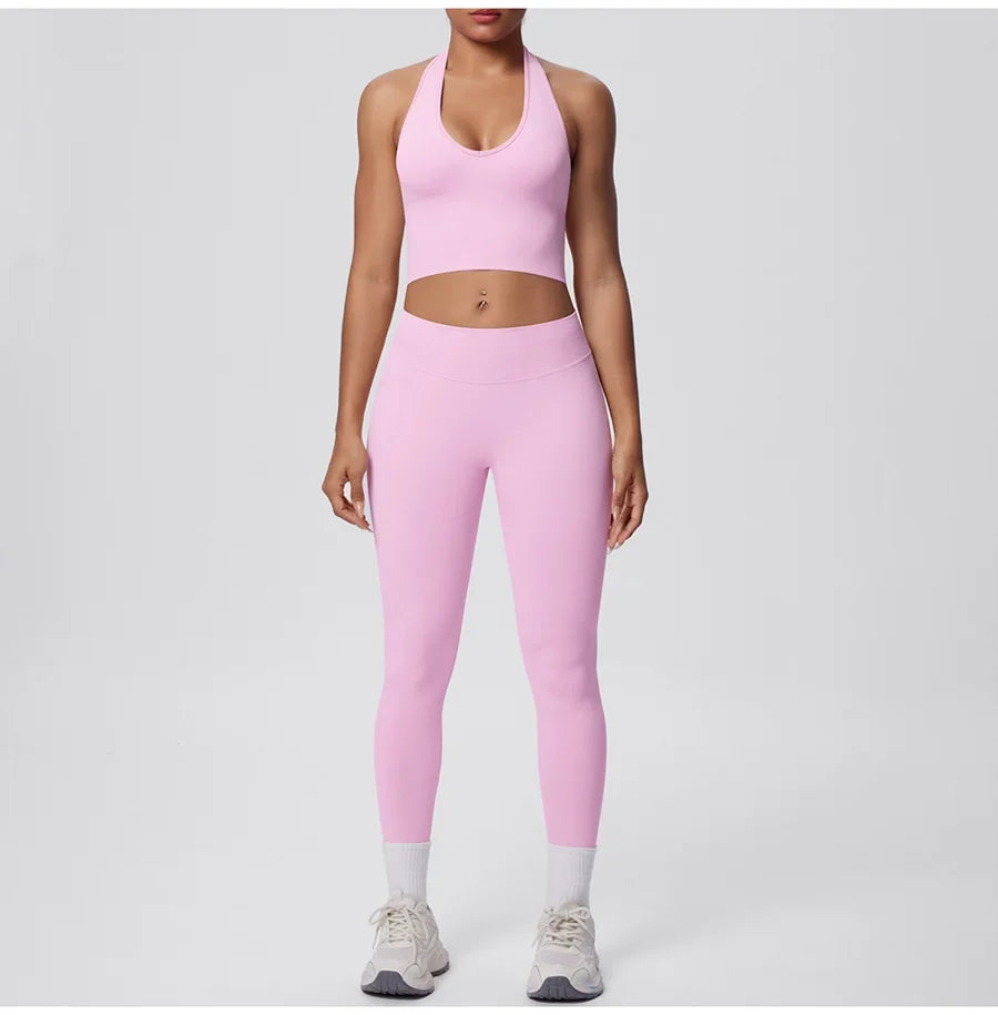 2pcs Yoga Set Gym Outfits Clothes Athletic Wear Yoga Suits For Women Fitness Set Tracksuits Sports Bra Gym Leggings Sportswear