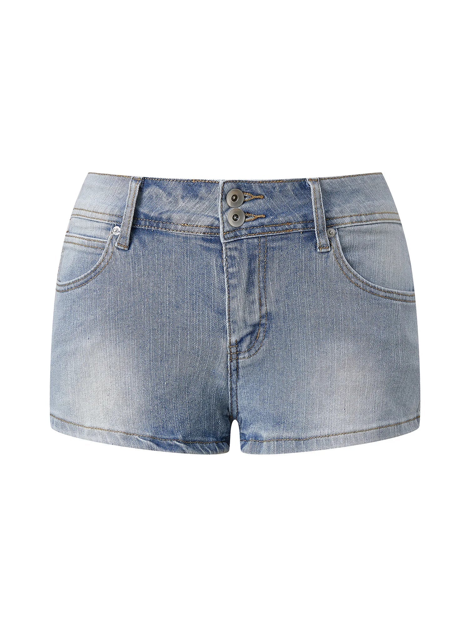 Women's Mini Jean Shorts with Pockets Low Rise Stretchy Denim Shorts Summer Sexy Casual Stylish Slim Fit Hot Short Pants