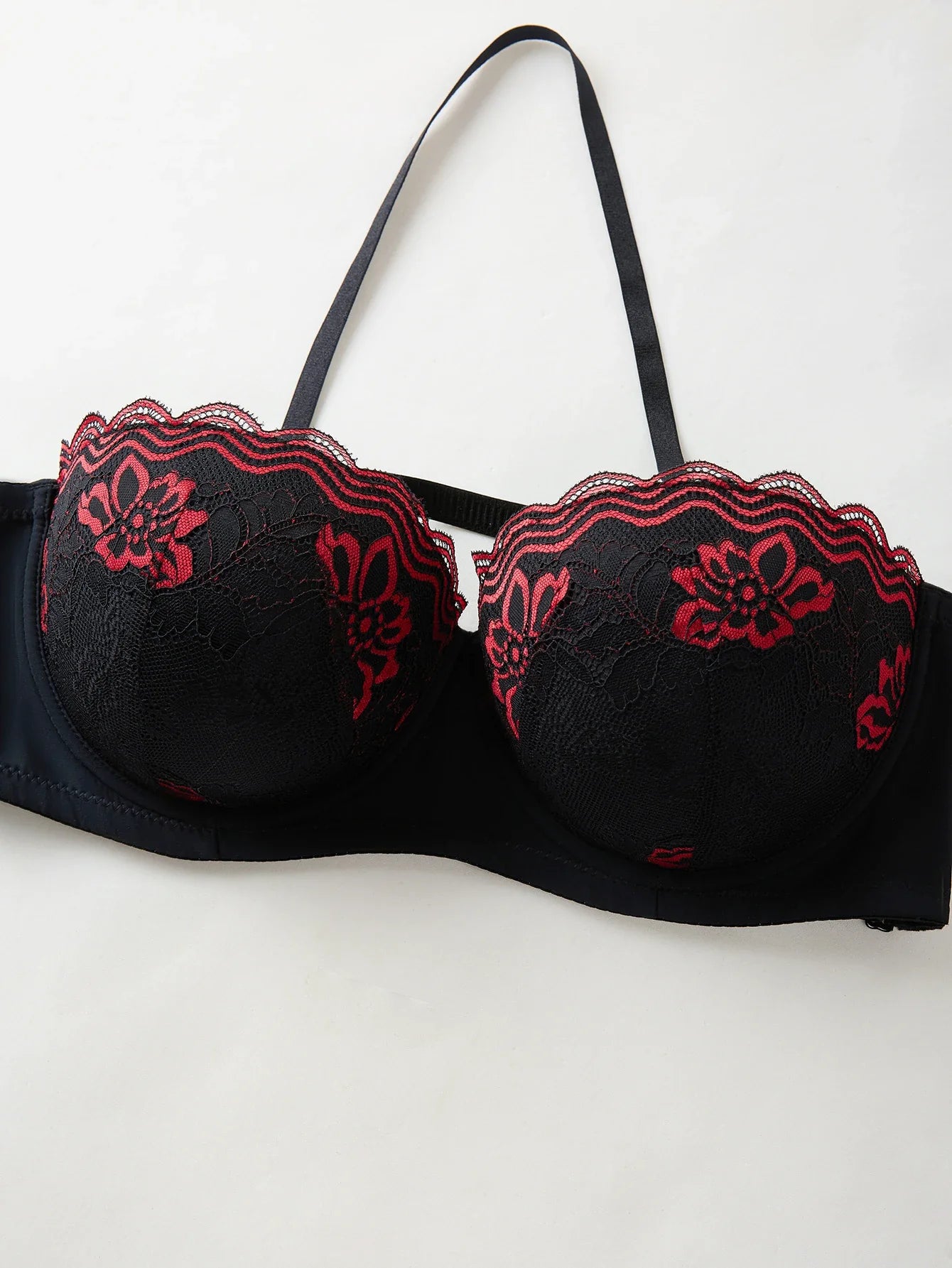 B C D Thin Cup Floral Lace Large Size Bra Side-Breast-Enhancing Silicone Pad Minimizer Push up Comfortable Bra