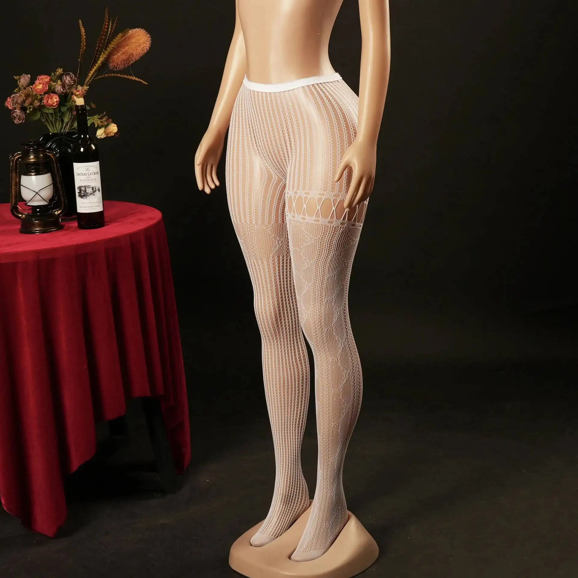 Leggings Lace Fishnet Stockings High Socks Sexy One-piece Pantyhose Striped Jacquard Tight-Fitting Solid Color Pantyhose YMWS