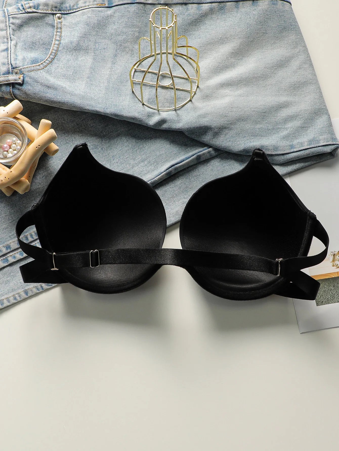 European and American style plus size pull up bra, black lingerie sexy Lingerie 3/4 cup daily oversized underwear MR3460