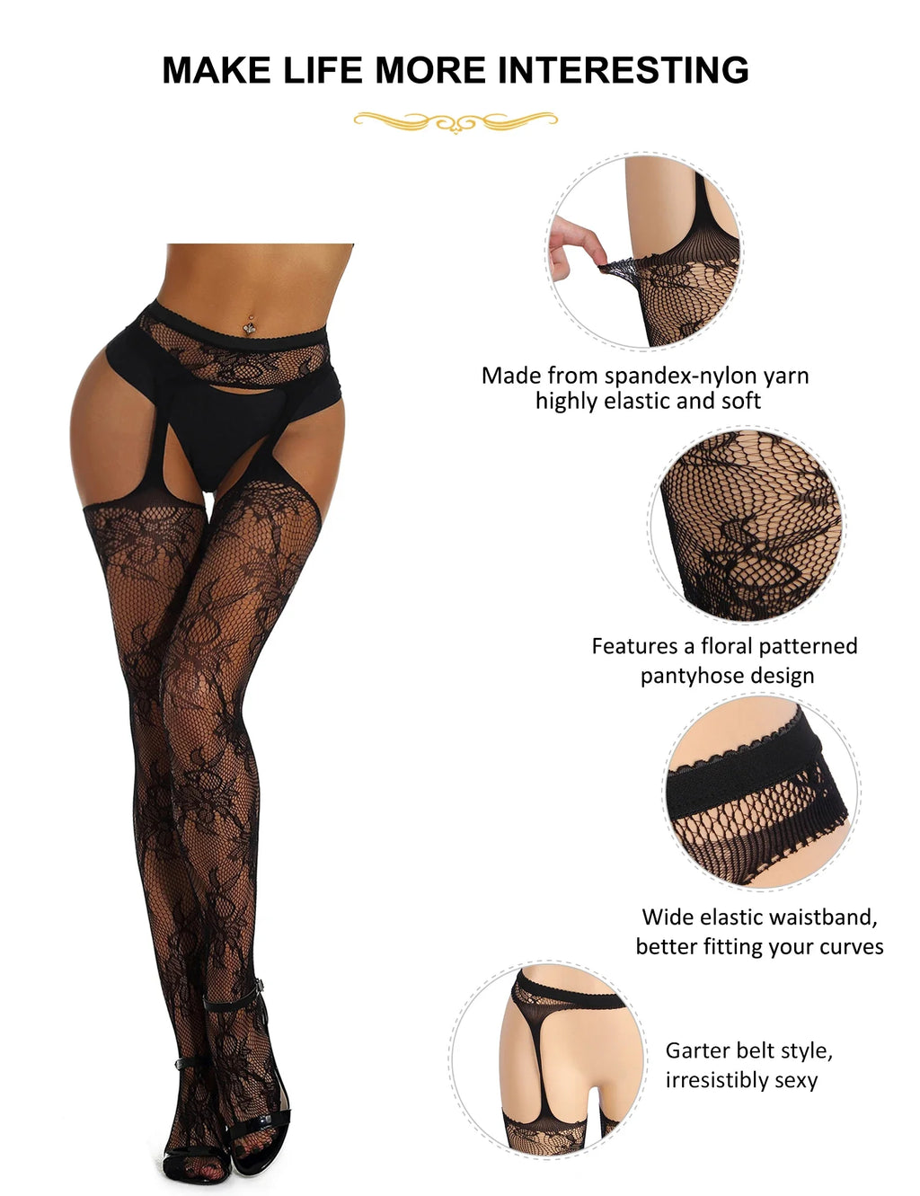 5xl 3xl Fishnet Stocking Pantyhose Black High Elastic Bodystoking Sexy Underwears Plus Size Floral Tights Women Long Stockings