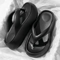 Chunky Platform Flip Flops for Women Summer 2025 Clip Toe Thick Bottom Cloud Slippers Woman Beach Non-Slip Soft Sole Flip Flops