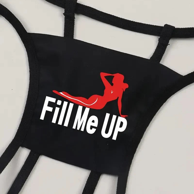 Black Print Thongs Seamless Intimates Panties Outfits G-strings