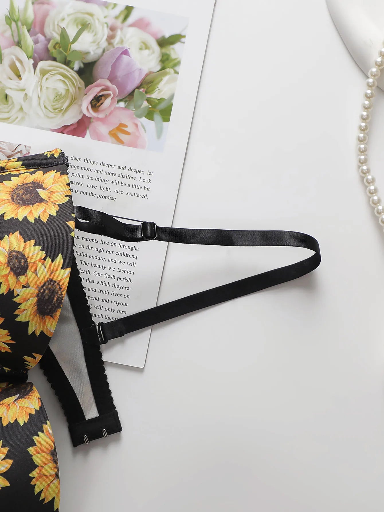 Women's Push Up Bra With Steel Rim Lingerie With Printed Pattern Sexy Lingerie Women's Daily Bra A3163