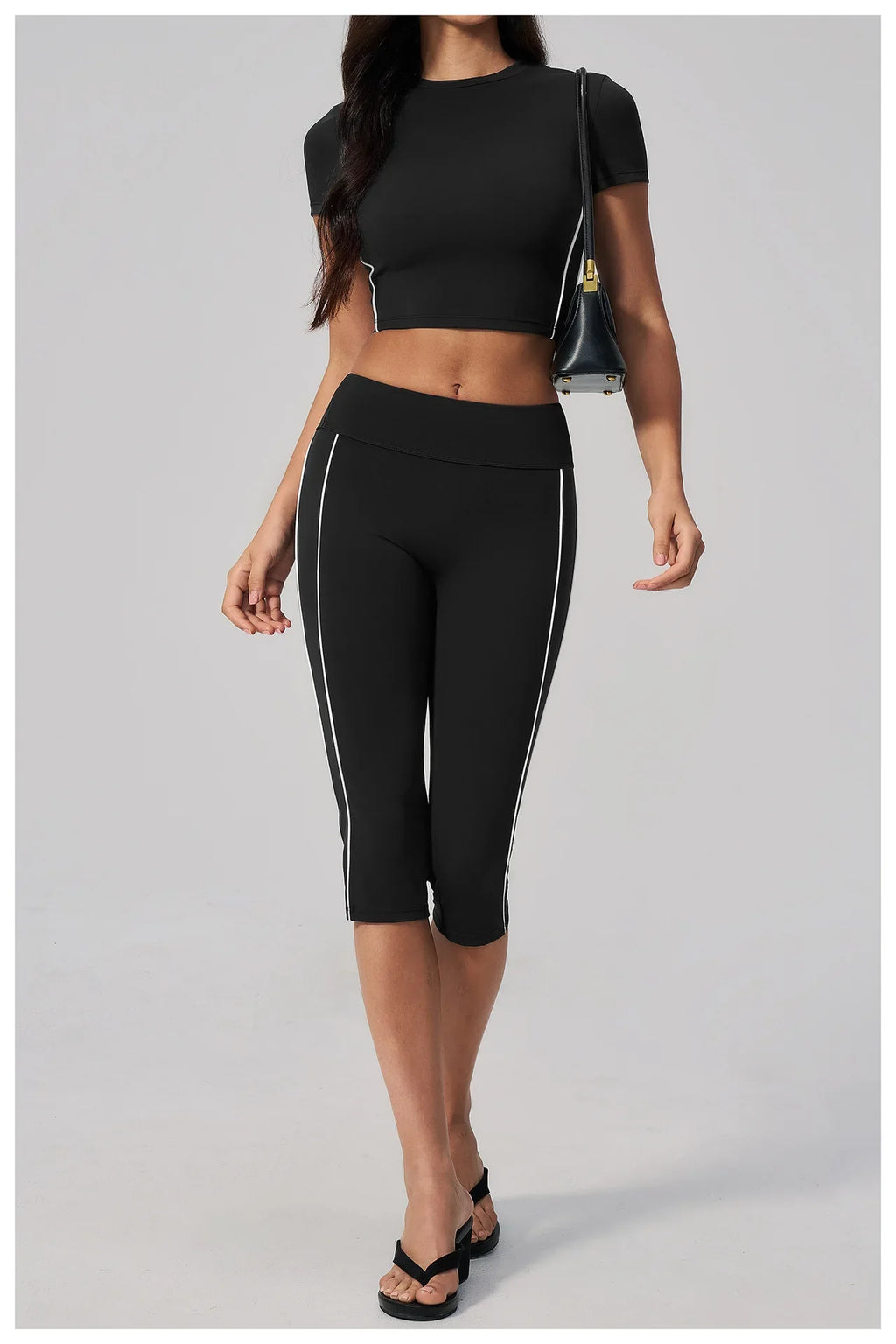 Color Blocked Yoga Suit Women Tracksuit Short Sleeve Shock-absorbing Sports T Shirts High Waist Pants Gym Running Fitness Suits