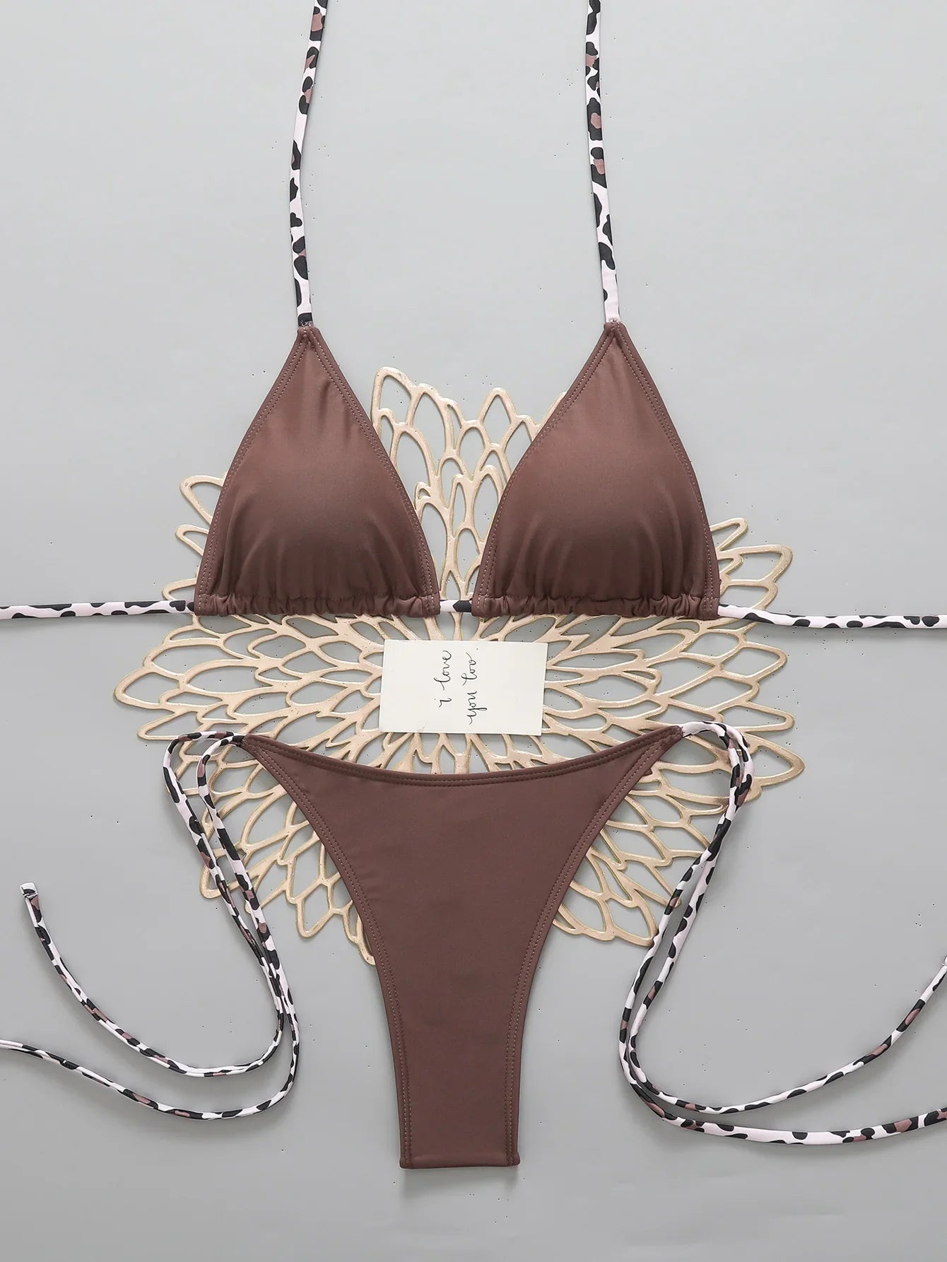 Halter Triangle String Bikinis 2026 Women Sexy Swimsuit Solid Brazilian Swimwear Female Bathers Bathing Swimming Swim Suit
