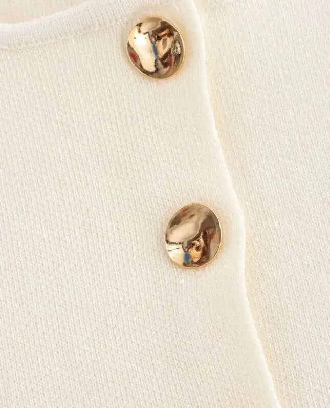 Women's Sleeveless Knit Top With Metal Buttons White Sleeveless Button Down Vest And Maxi Skirt Two Piece Set For Women S7XY