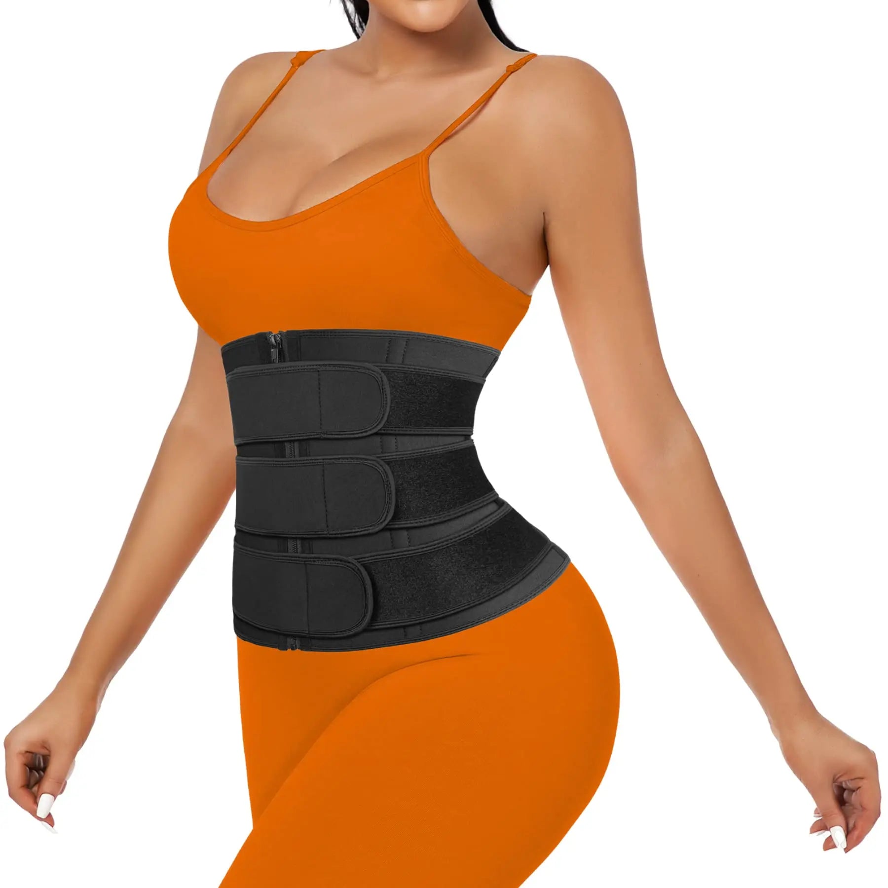 Women Postpartum Triple Belts Waist Trimmer - Tummy Control Body Shaper Girdle Slimming Fat Burning Sheath Belt