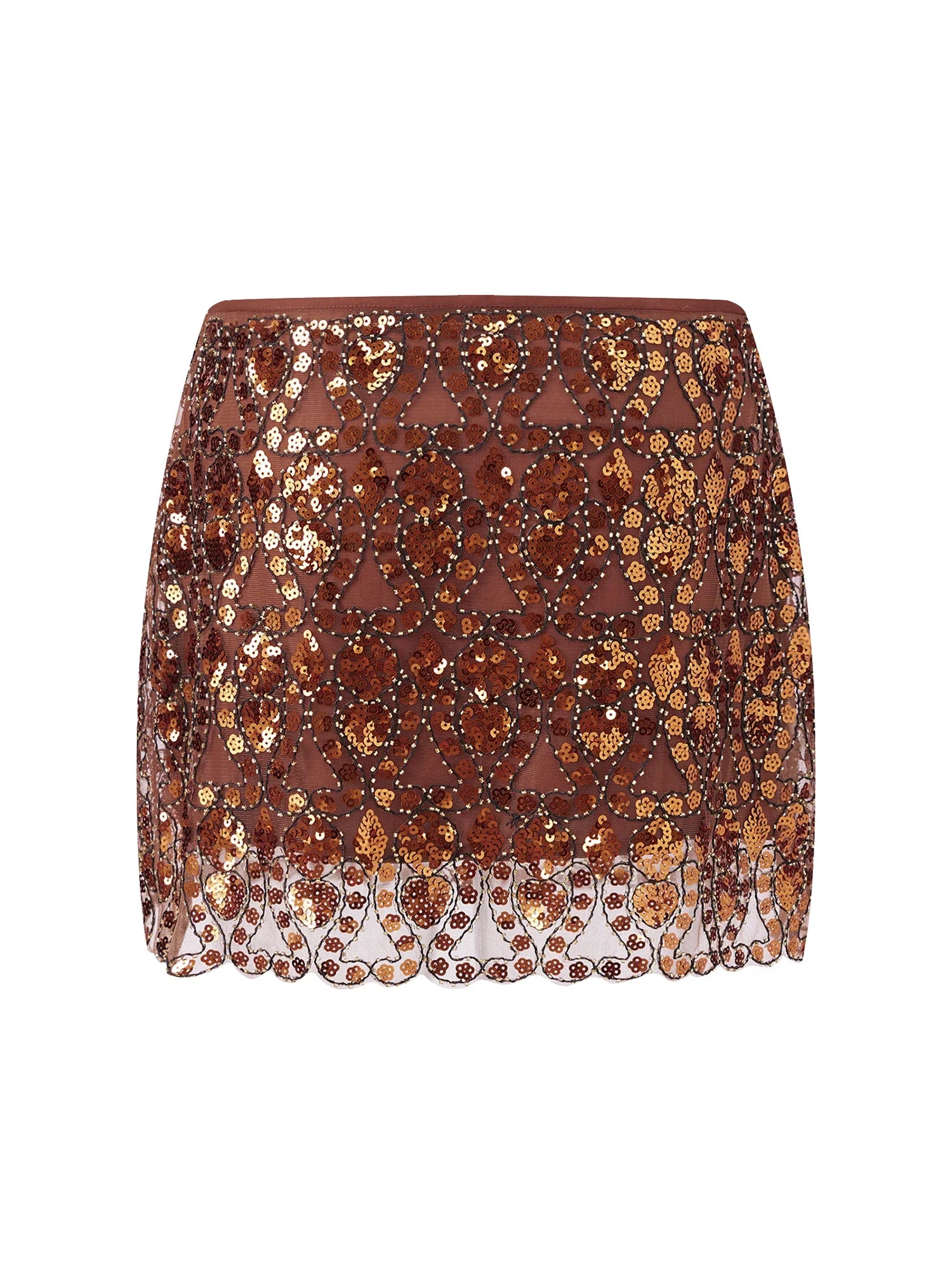 Womens Summer Sequined Mini Skirt Slim Fit Stylish Beaded Geometric Pattern Low Rise Short Skirts