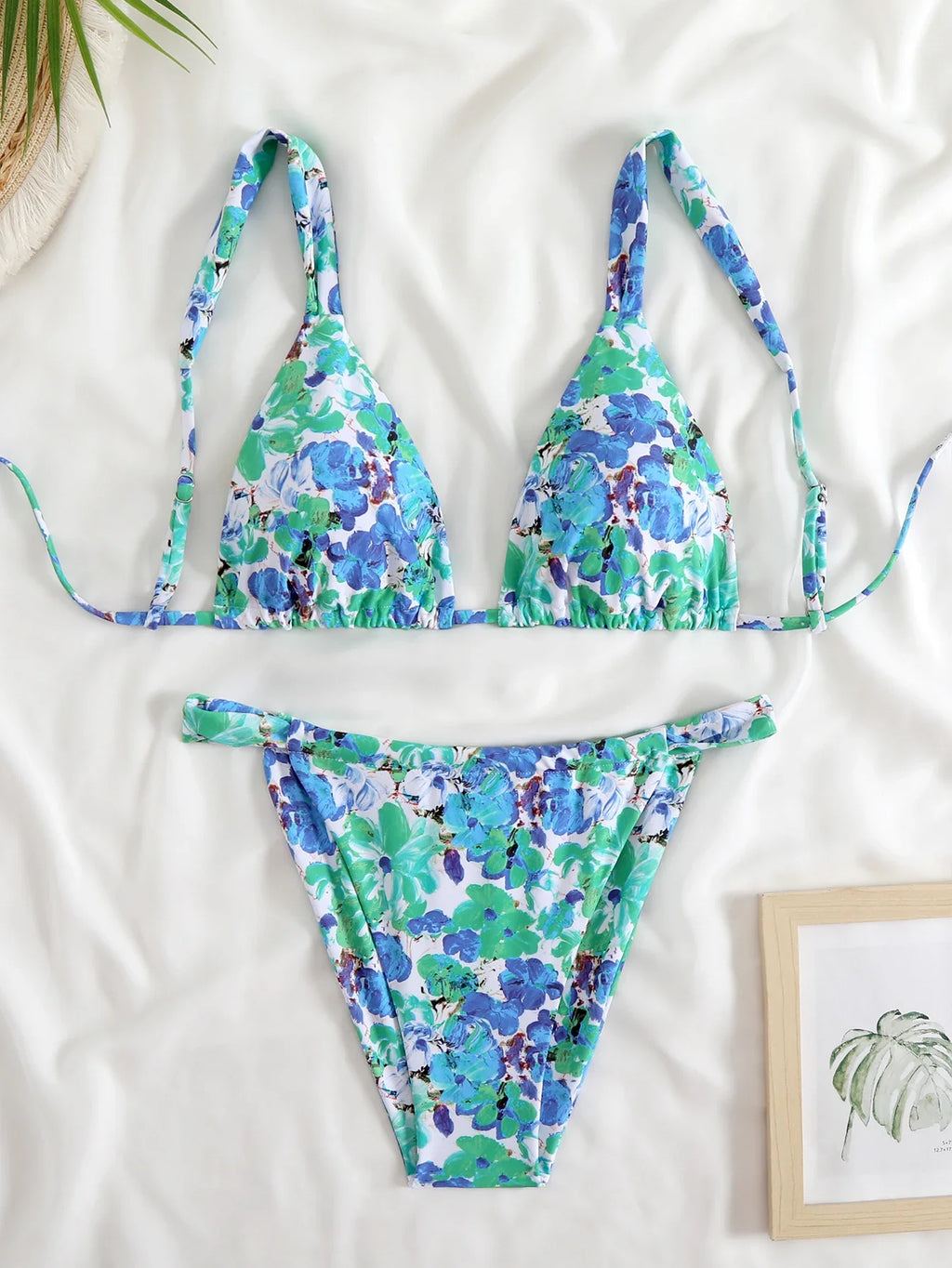 2025 Brazilian Thong Bikinis Strappy Swimsuit Women Sexy Printed Swimwear Female Bathers Swimming Bathing Swimming Swim Suit