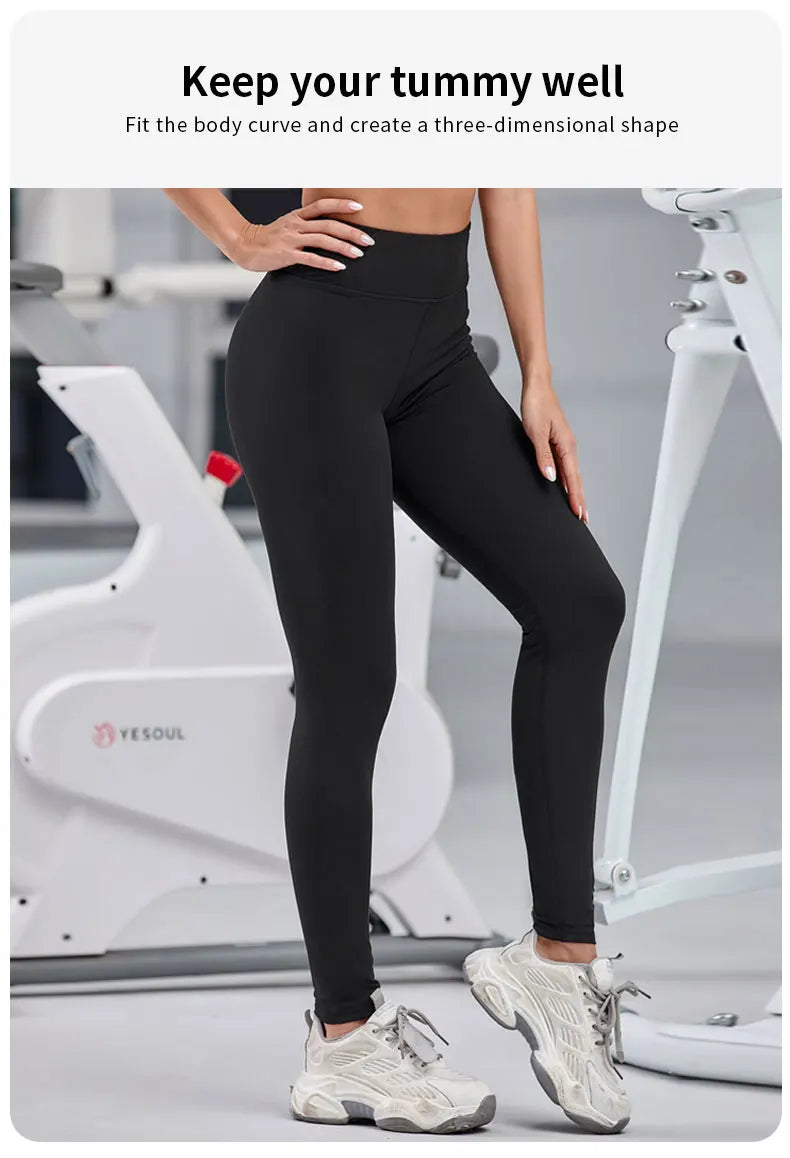 Women Sport Leggings Fitness Running High Waist Naked Feeling Push Up Yoga Pants Gym Girl Tights