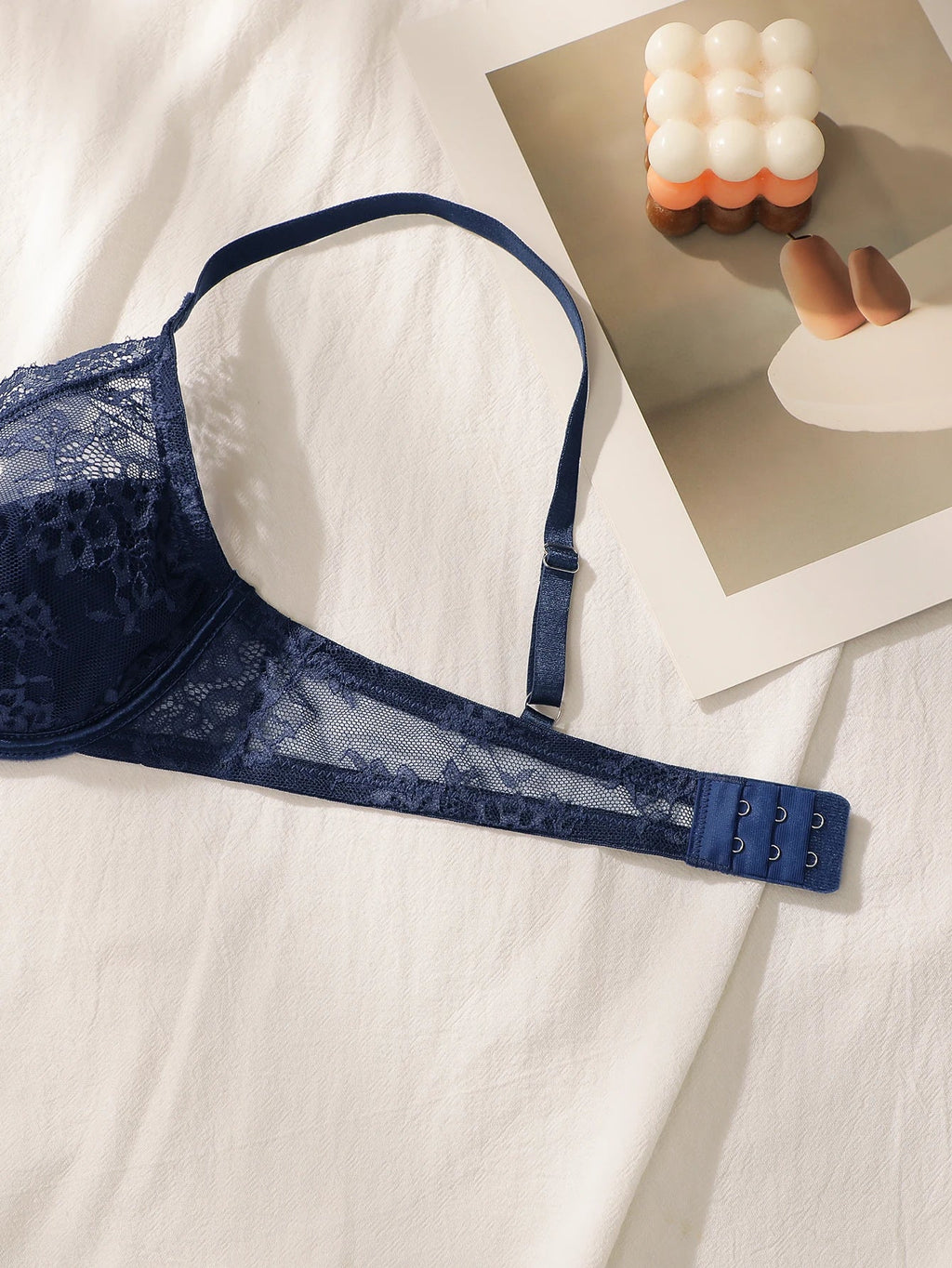 Women's Sexy Lace Lingerie With Steel Rims Gathered Push Up Bra Adjustable Shoulder Straps Comfortable Fit Bra HR2635