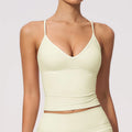 Summer Back I Shaped Sports Bra Sexy Deep V Neck Contrast Color Slimming Yoga Tank Top Outdoor Workout Fitness Gym Running Vest