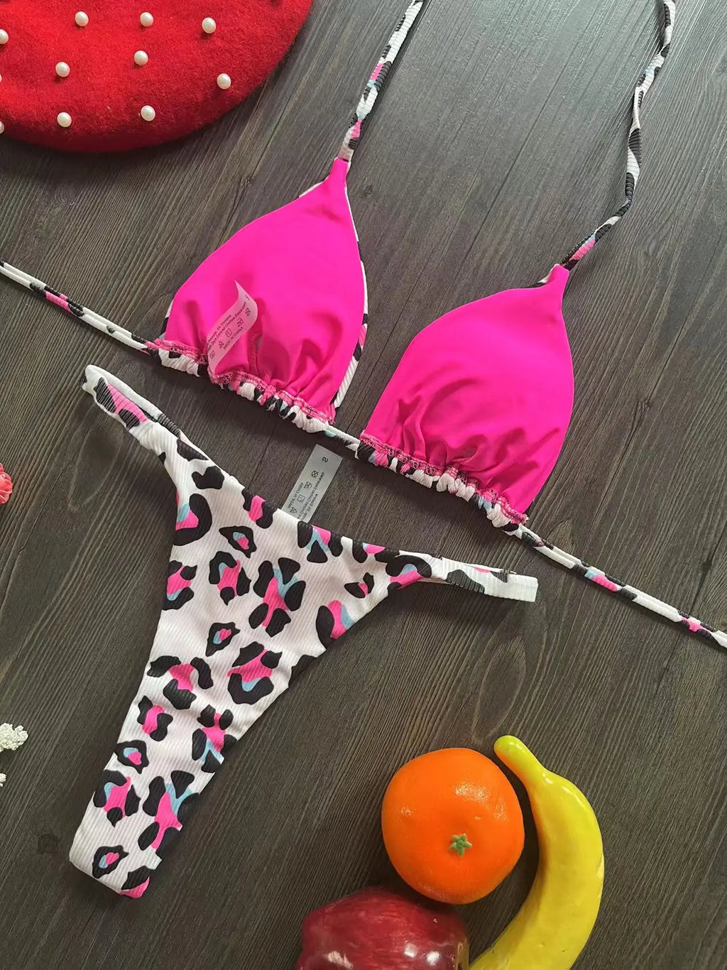 New Women's Bikini Split Print Swimwear Fashion G-string Beach Holiday