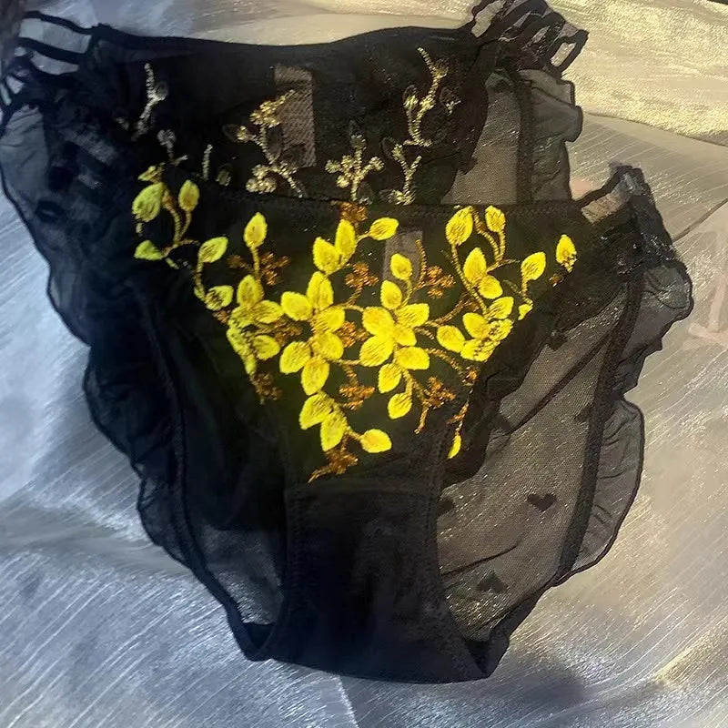 Women's low-waist underwear transparent breathable quick-drying girl's briefs