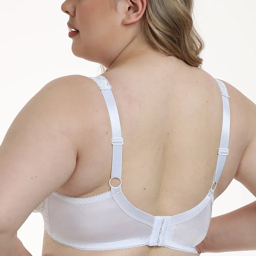 Bras For Women Minimizer Brassiere Plus Size Lace Bra Support Underwire Full Big Cup Thin Adjusted-straps D E F G H I