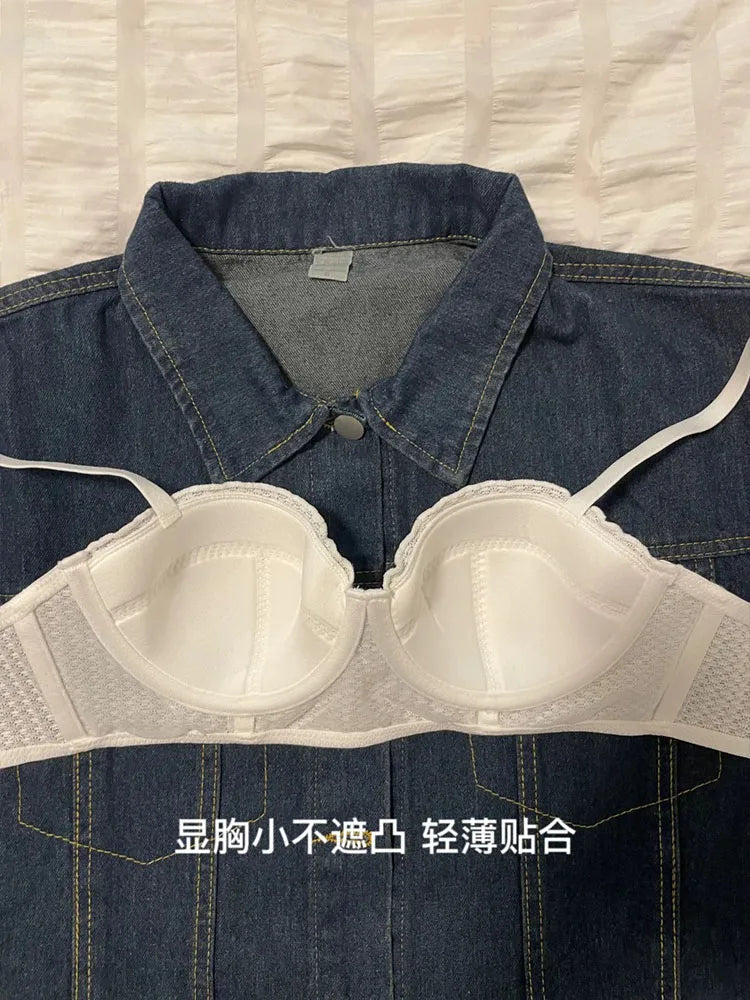 Japanese Manga Minimizer Bra Half Cup Demi Style Wireless Comfort Support Anti Sagging Lingerie Set for Large Bust 32-38 AB USA