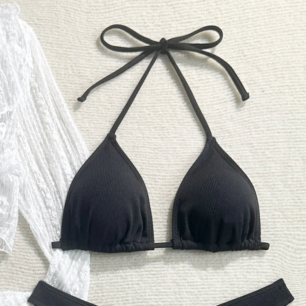 Sexy 4 Pieces Bikinis Sets Women Mesh Long Sleeve Cover Up Beach Skirt Swimwear Holiday Beach Bathing Suit Patchwork Swimsuit