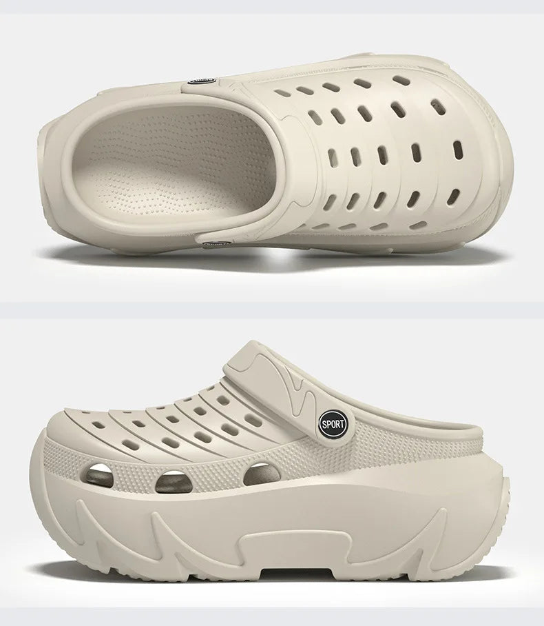 Thick Sole Fashion Clogs For Women Summer Platform Shoes Soft EVA Girls Indoor Street Slippers Female  Leisure Wedges Sandals