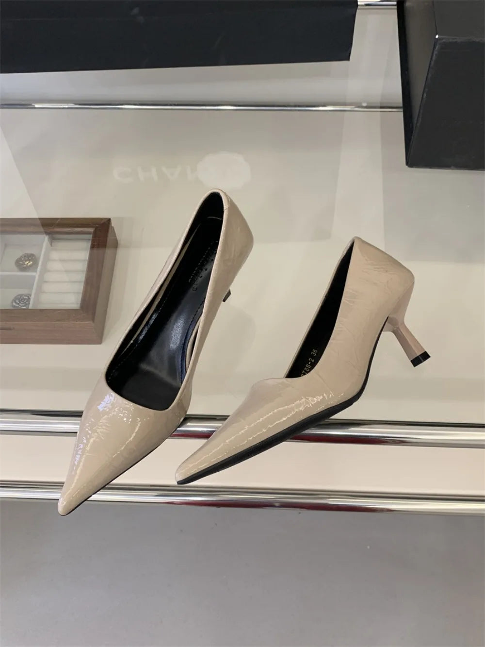 2026 Spring New Women Pointed Toe Shallow Pumps Slip on Shoes French Shallow Heel Elegant Dress Pumps OL Dress Party Shoes Mujer