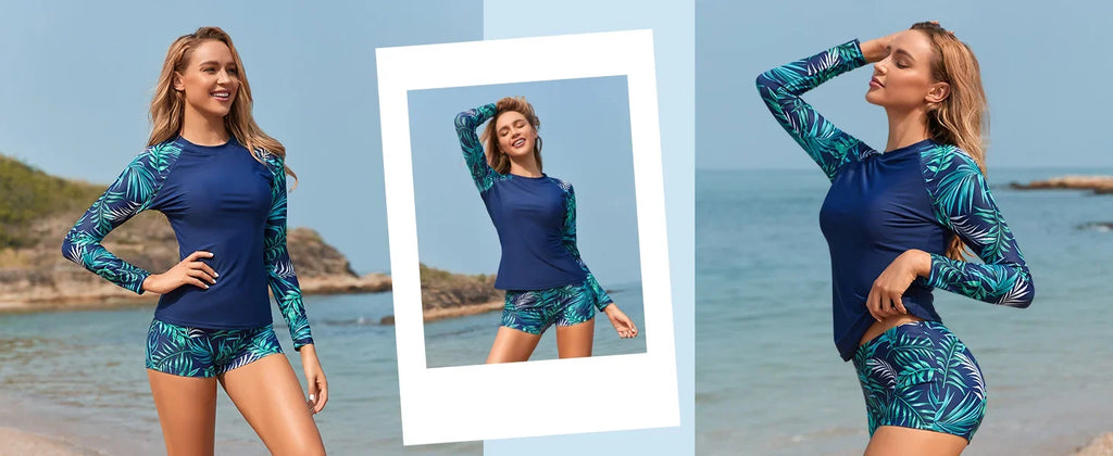 2024 Sport Long Sleeve Rash Guard One Piece Swimwear Women Swimsuit Beachwear Summer Monokini Surfing Suit Femme Bodysuit