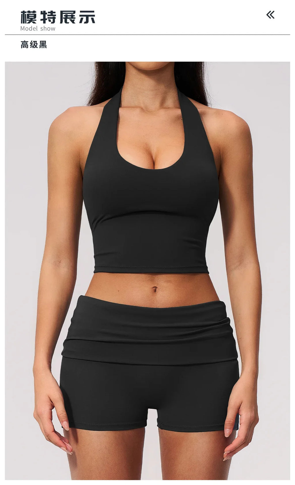 2PCS Yoga Set Women V-neck Cross Neck Shock-absorbing Sports Vest Workout Pleate Flip High Waist Shorts Gym Runing Fitness Suits