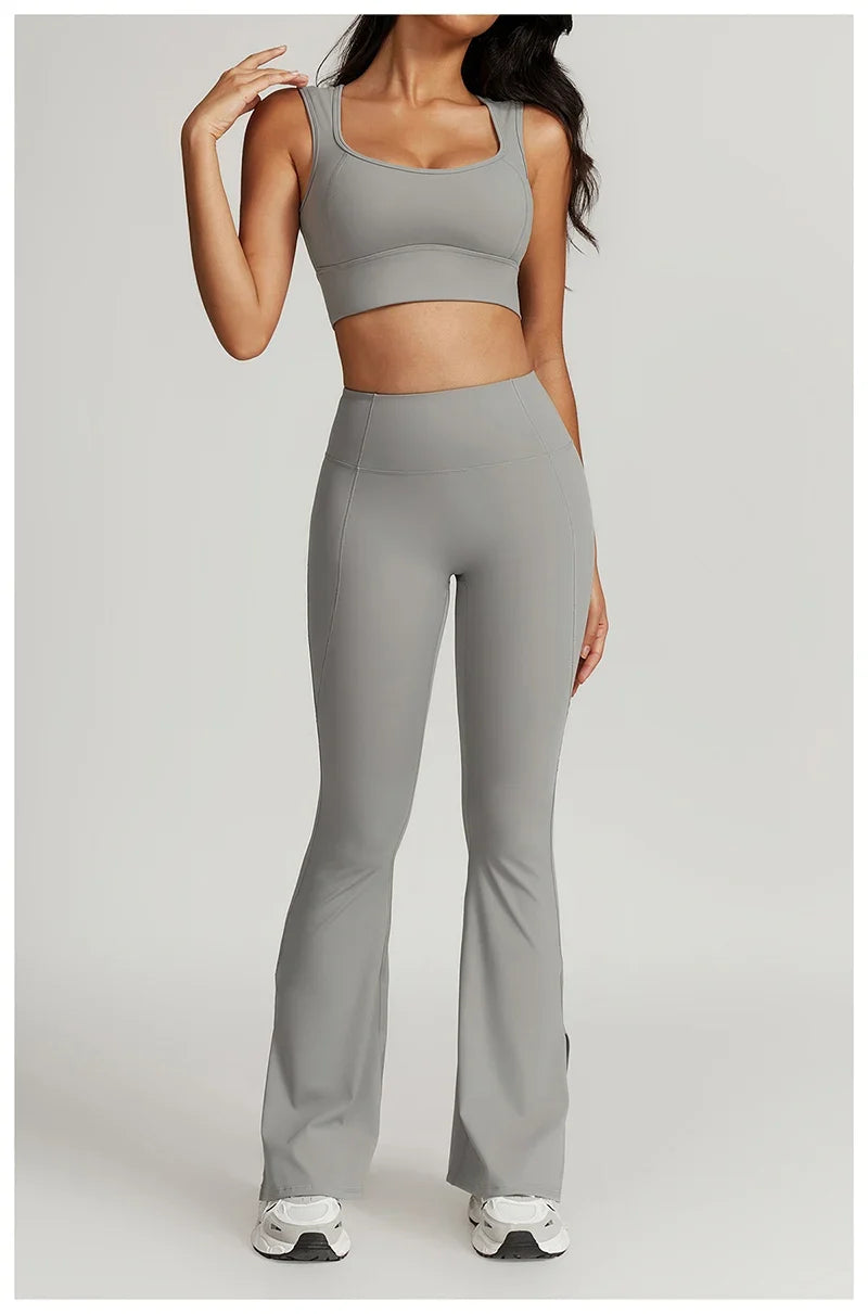 2 Pieces Yoga Suit Women Sexy Tight-Fitting Fitness Sports Set Gym Bra Elasticity High Waist Leggings Female Athletic Wear 8793
