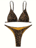 2025 Sexy Leopard Brazilian Bikini Women Swimsuit Female Thong Swimwear Two Pieces Bikini Set Mini Micro Bathing Suit Swim Lady