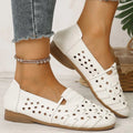 Concise Solid Hollow Flat Shoes for Women Summer Comfortable Shallow Women's Flat Shoes Slip On Walking Woman Flats Shoes