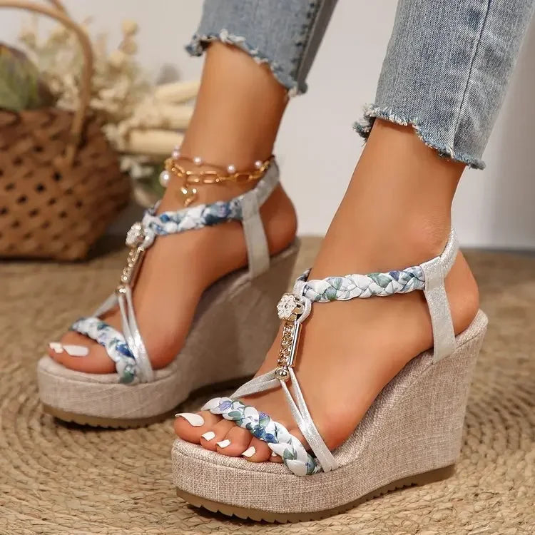 Women Wedges Sandals  Summer Fashion Designer Shoes for Women High Quality Platform Sandals Casual Outdoor Sandals Women