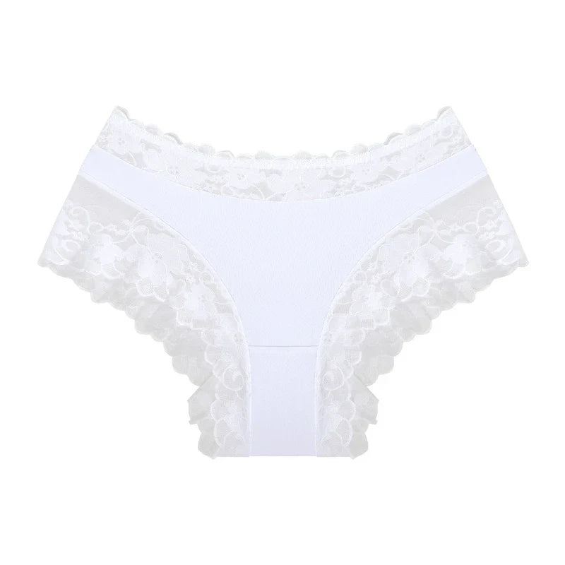 1pcs Black Sexy Lace Women Panties Fashion Ribbed Comfortable Lady Briefs Elegant Sexy Lingerie Hot Sale Floral Female Underwear