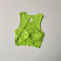 Women's Sexy Threaded Cross Hollow Back Yoga Exercise Fitness Vest Integrated Sports Training Bra Vest for Fitness And Yoga