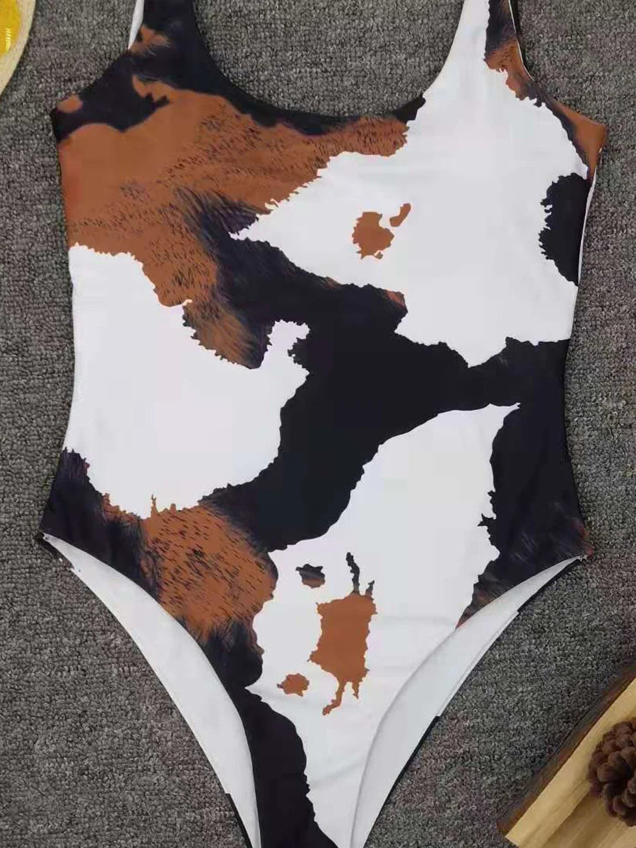 Sexy Printed one piece swimsuit Women monokini High cut swimwear Female Sexy bathing suit swimming suit for women Swim bodysuit