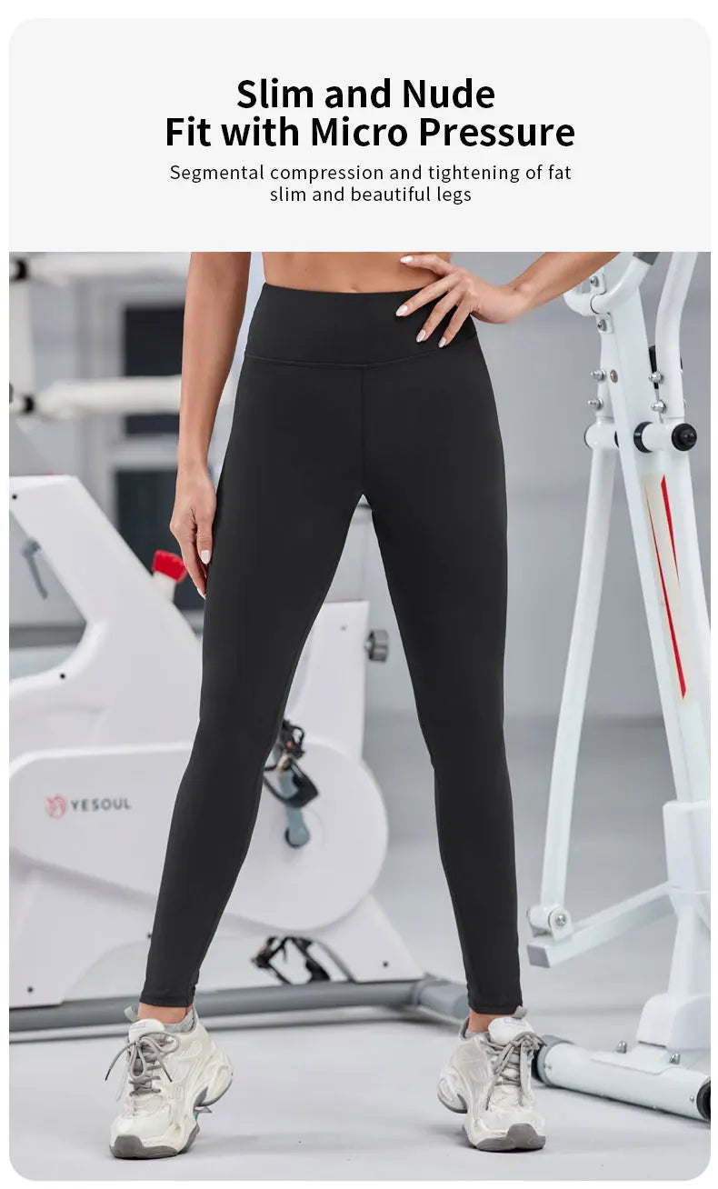 Women Sport Leggings Fitness Running High Waist Naked Feeling Push Up Yoga Pants Gym Girl Tights