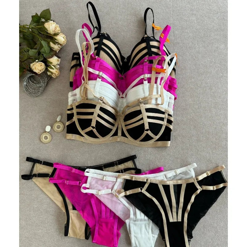 Cute Sweet Pure Desire Bralette Set for Women Wireless Push Up Bra Small Chest Summer Lace Lingerie New Style Free Ship MOYISU