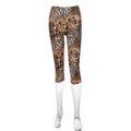 Sexy Leopard Print Knee-length Leggings Women 2026 Fitness Sports Yoga Tights Short Pants Streetwear Y2K Ladies Black Trousers