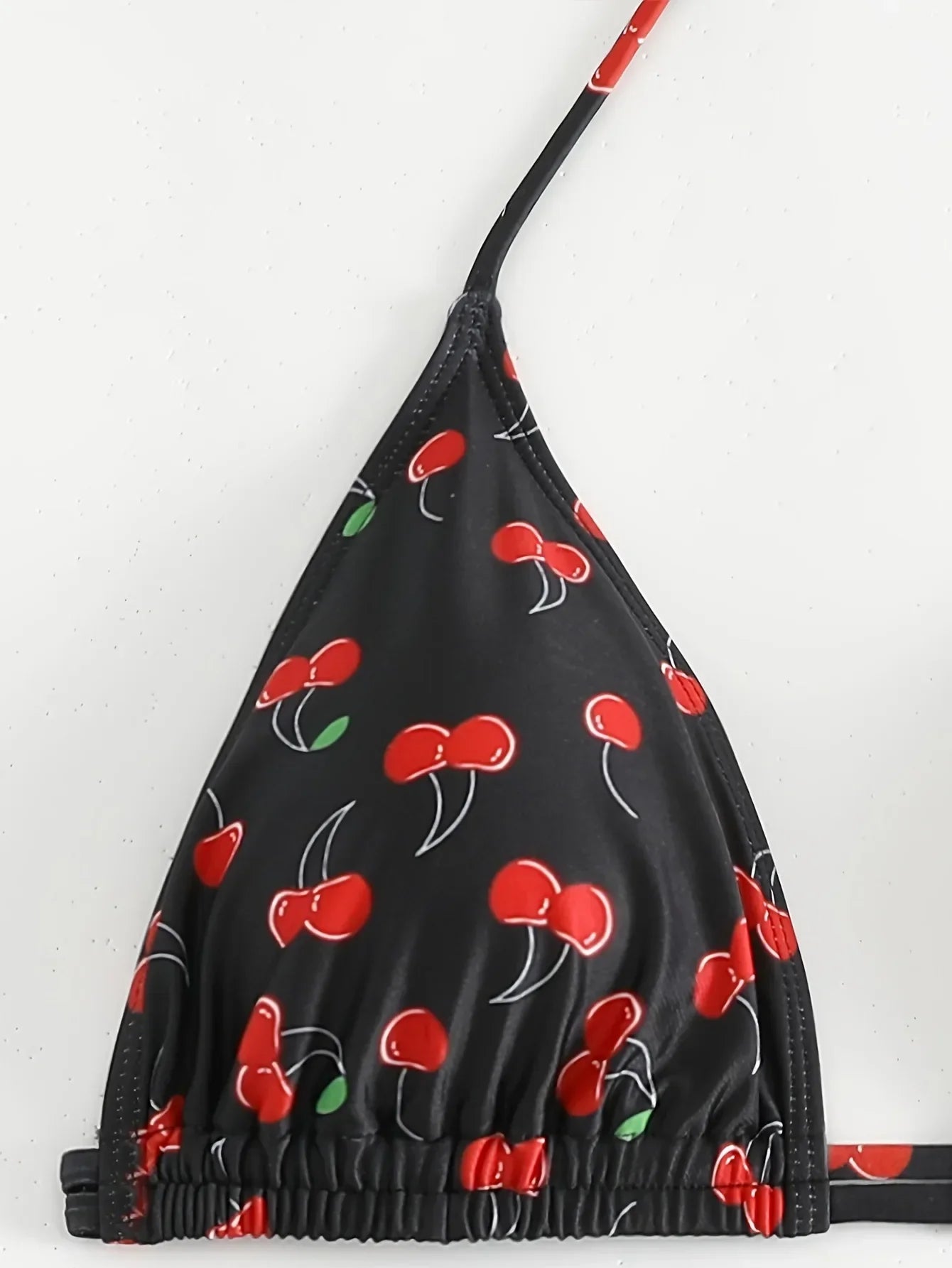 With Mesh Sarong Skirt Cherry Printed Bikini Female Swimsuit Women Swimwear Three Pieces Bikini Set Bathing Suit Swim Beachwear