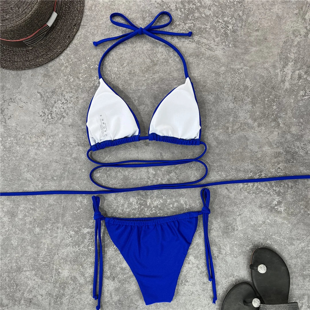 2026 New Wrap Arround Mini Bikini Female Swimwear Women Swimsuit Two-pieces Bikini Set Brazilian Bather Bathing Suit Swim V1229H