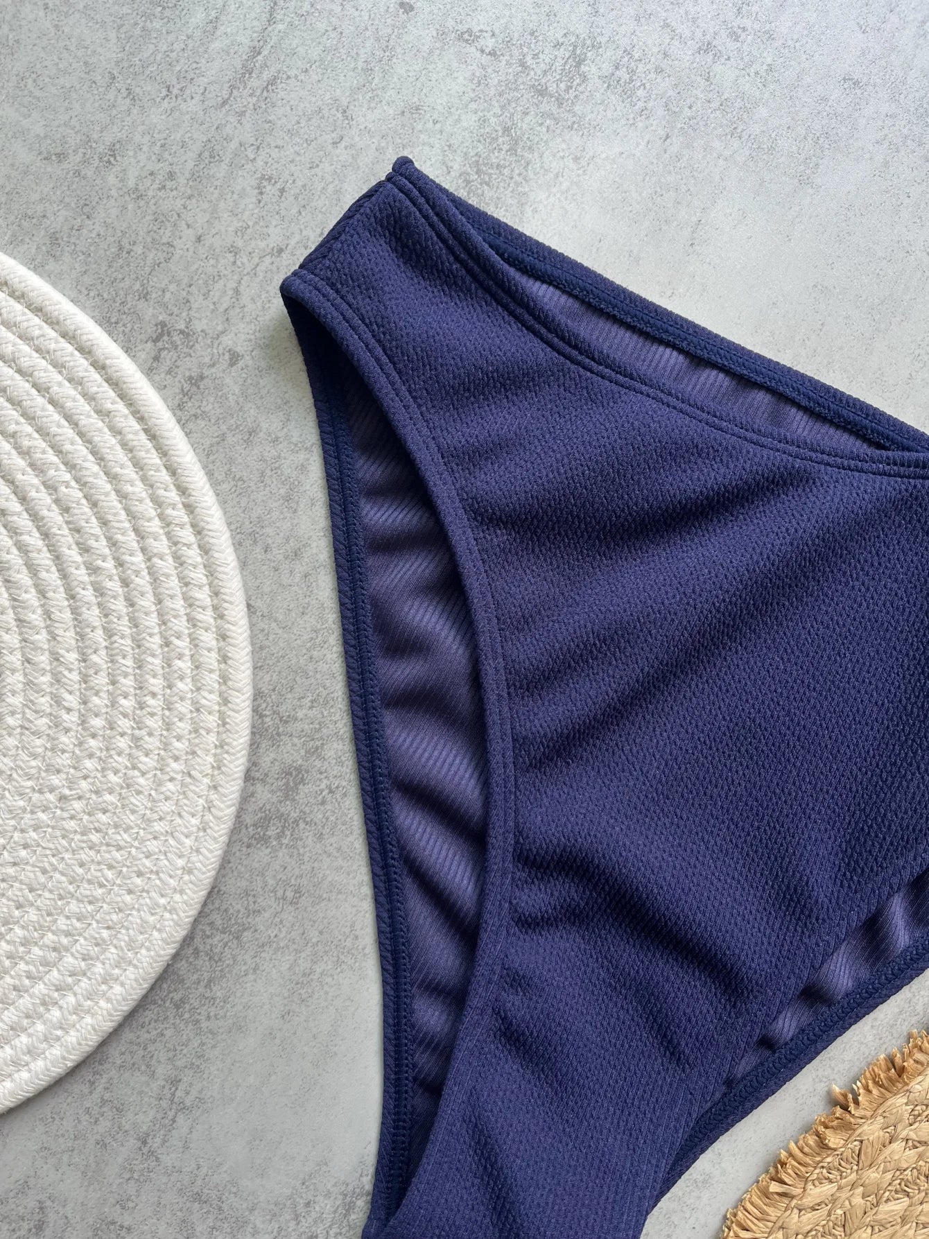 Women's One Piece Swimsuit Ring Cut Out Front High Cut Cheeky Bathing Suit Monokini Swimwear One Shoulder Ribbed Monokini