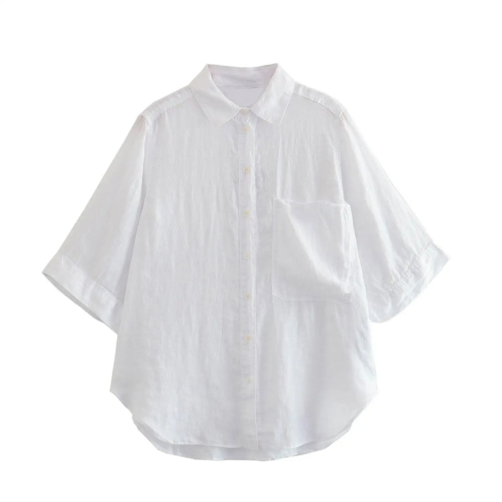 Foridol Casual 2 Pcs Shorts Women Set Linen Cotton Pink Oversize Buttons Shirt+shorts Outfits Summer Autumn White Fashion Set