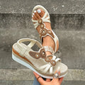 Women Vintage Sandals Casual Platform Shoes for Women Summer Thick Soled Wedge High Heel Open Toe Fashion Outside Wear Sandals