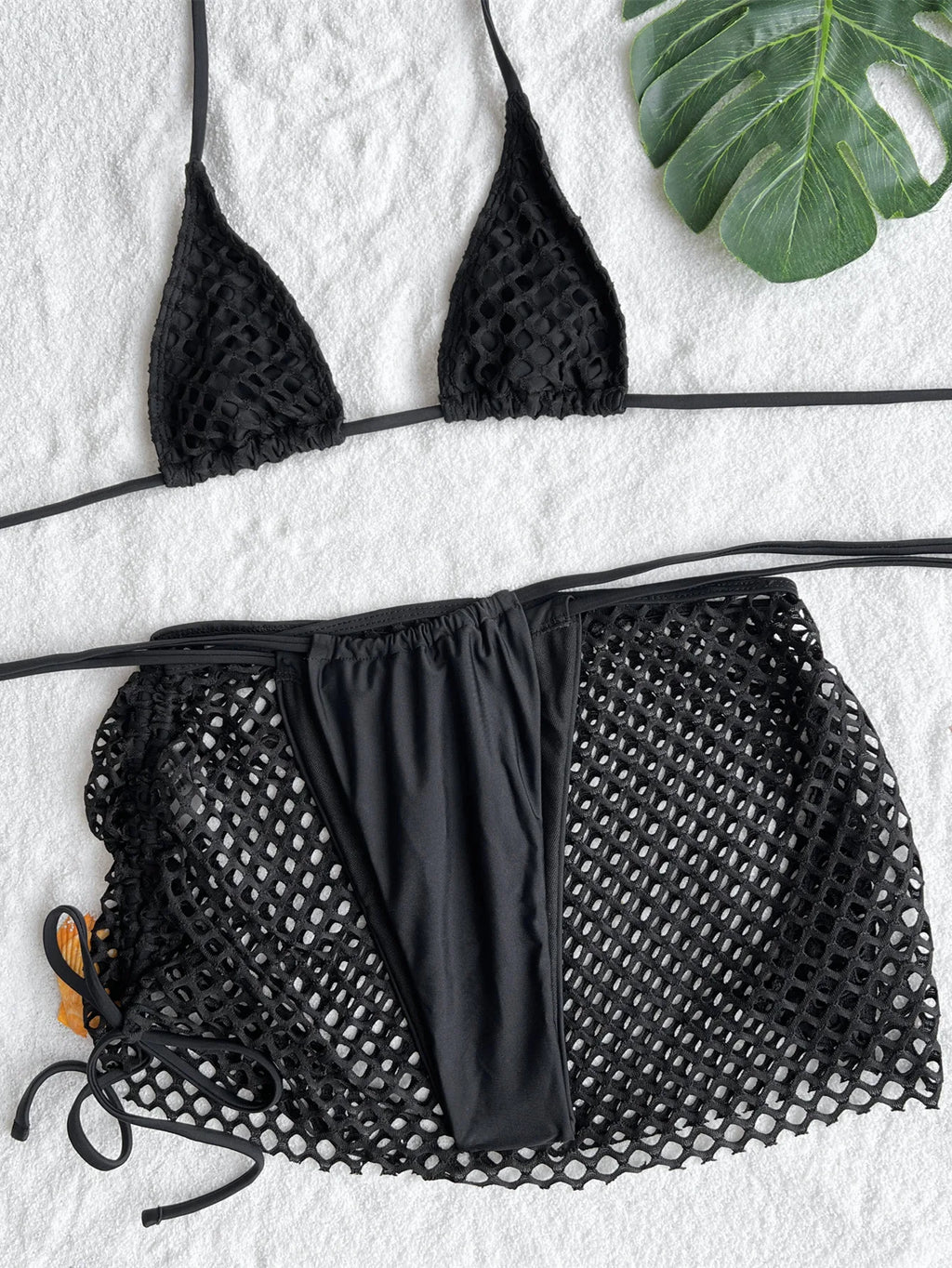 DEKA Tie Side Mini Micro Bikini Set With Skirt Halter Female G-String Thong Swimsuit Women Swimwear Bather Bathing Suit Swim