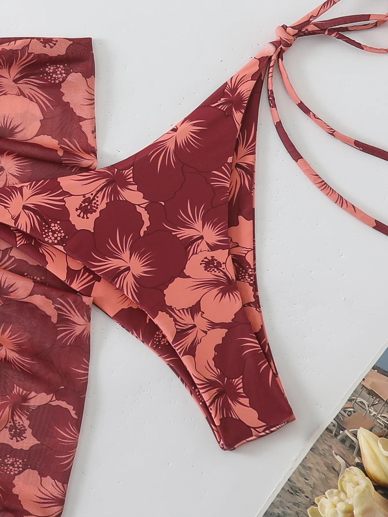 Halter Triangle String Bikinis 2026 Women Sexy Printed Swimsuit 3 Pieces Swimwear Female Bathers Bathing Swimming Swim Suit