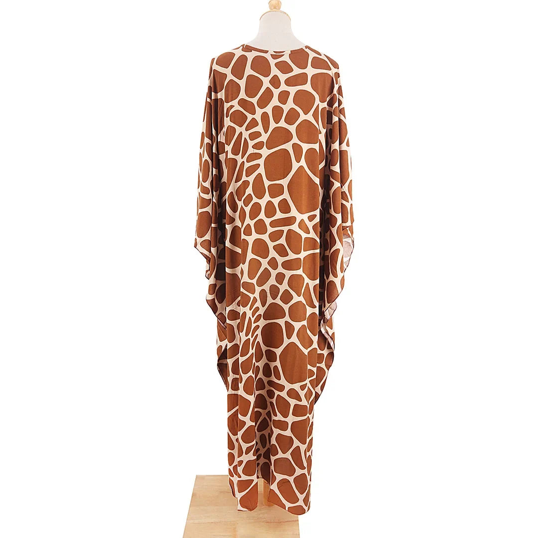 Sexy Zebra Printed V Neck Tunic Beach Cover Up Cover-ups Beach Dress Beach Wear Beachwear Beach Long Dress Female Women V4159
