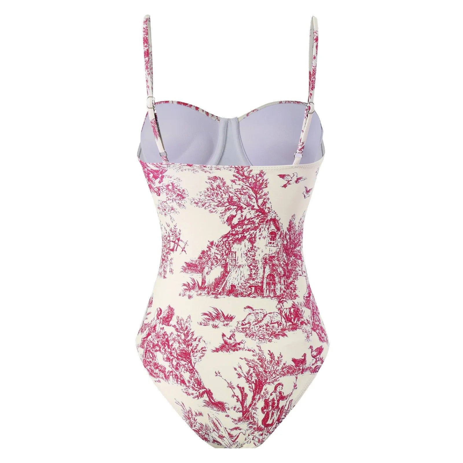 2026 New Arrival Push Up Women Bikini Set Floral Printed Ruffle Bikinis Strappy Bandage Swimwear Brazilian Biquini Bathing Suit