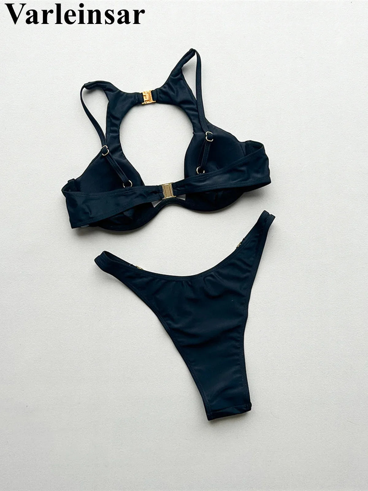 3PCS With Skirt Underwired Cut Out Bikini Women Swimwear Female Swimsuit Three-pieces Bikini Set Bather Bathing Suit Swim V7733