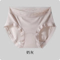 Women's underwear lace mid-waist seamless extended crotch large size briefs modal